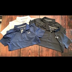 Boys’ Under Armour Polos - lot of 4